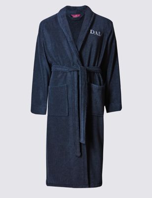 Cotton Rich Dressing Gown with Belt